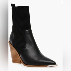 Black Steve Madden sock boot